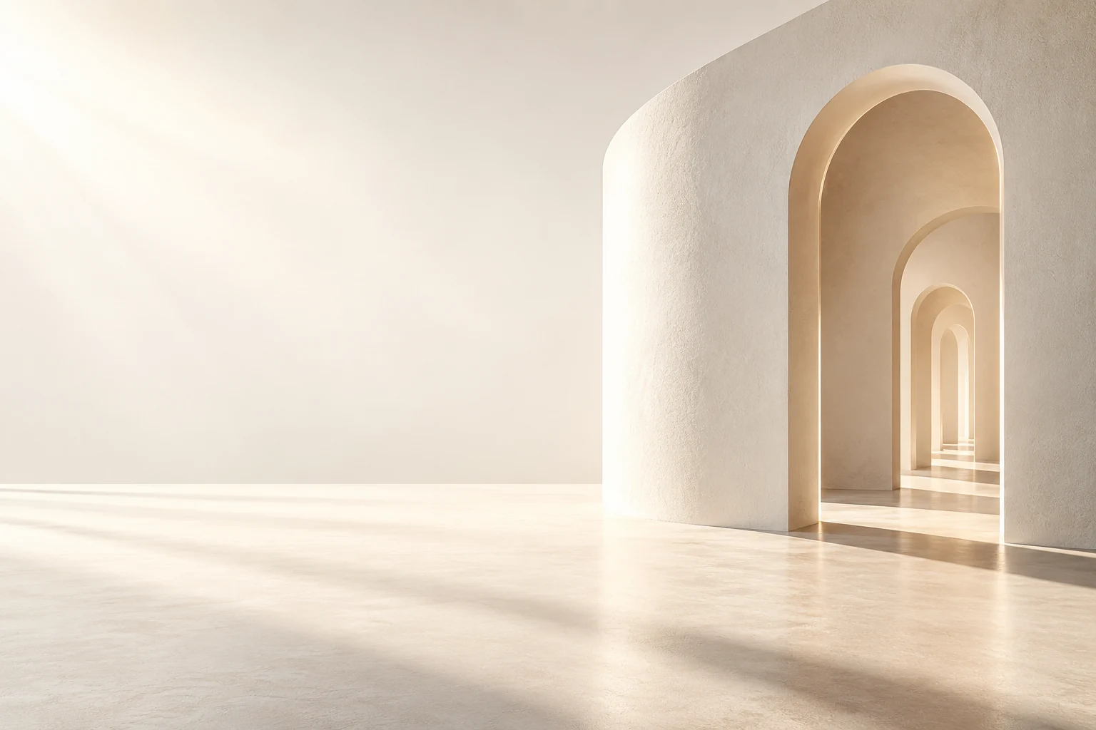 Porcelain architectural artwork shaped by light and structure